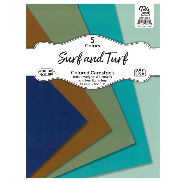 Accent Design Paper Accents Cardstock Variety Pack 8.5x11" 40 Sheets