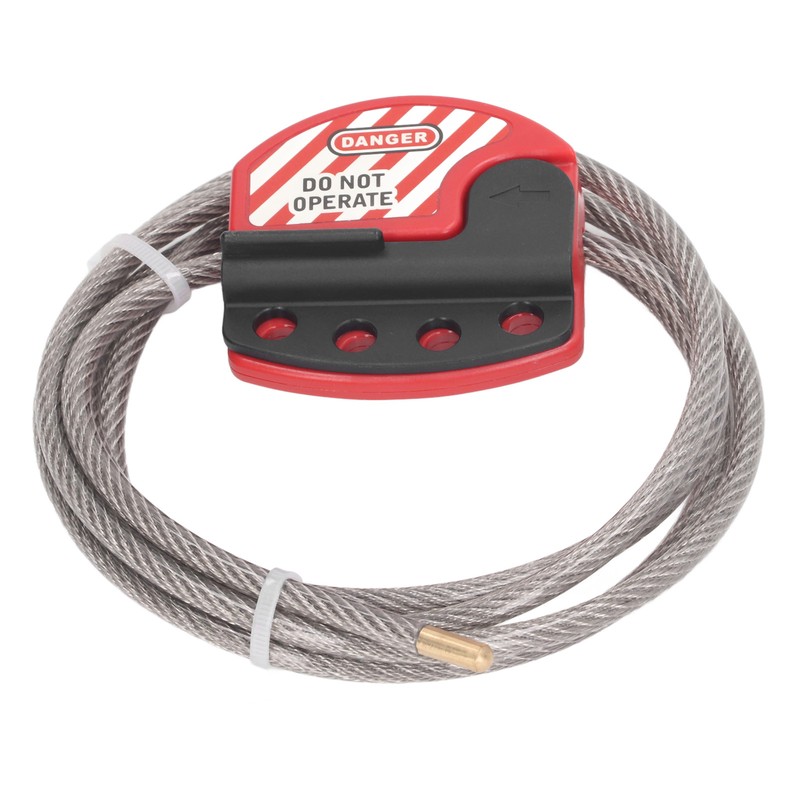Tagout Cable Lock Adjustable Lockout Device Stainless Steel 4 Key