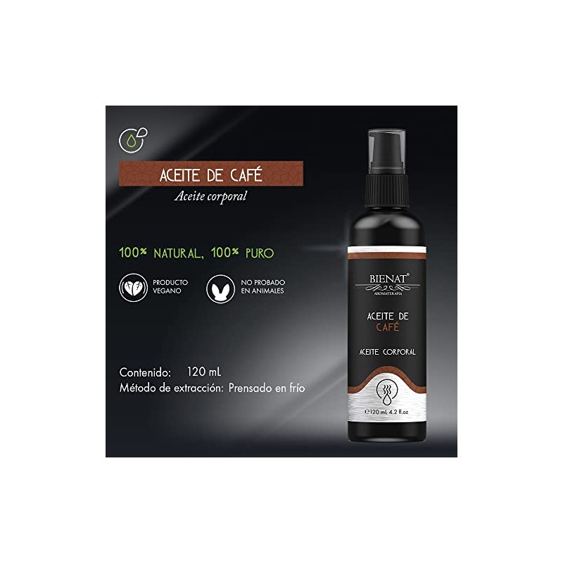 Bienat Aromaterapia Aceite Corporal Para Masajes Café 120 mL