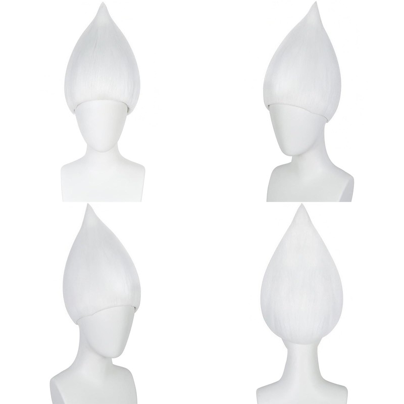 JoneTing Pure White Wig for Men White Straight Cosplay Wigs