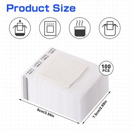 100 Stück Drip Coffee Bag mit Hängenden Ohr Filtertüten, Einweg Kaffee Tee Drip Filtertüten, Tragbare Kaffee Papier Filter, Hängende Ohrtropf Kaffeebeutel für Reisen, Camping, Zuhause, Büro