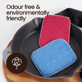 White Magic Eco Basics Cotton Foam Pot Scrubber 2-Packs