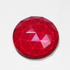 25mm German Round Faceted Jewel for Stained Glass - Ruby