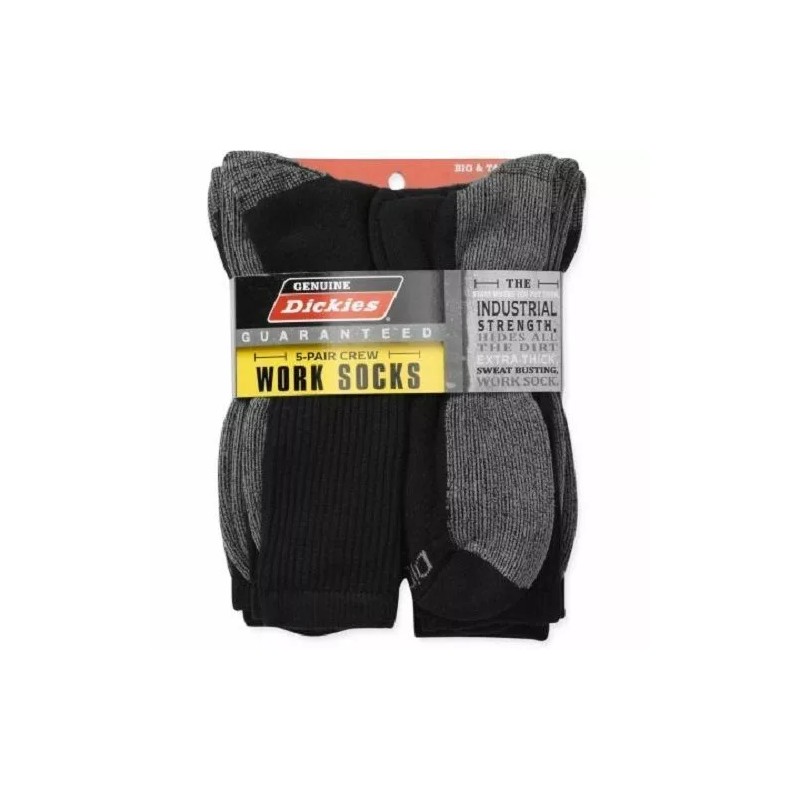 Dickies Big and Tall Men's Dri-Tech Comfort Crew Work Socks