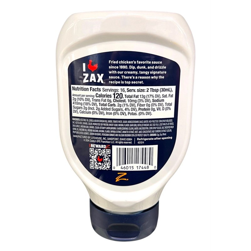 Zaxby's Zaxbys Zax Sauce 16 oz