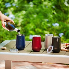 Rabbit 4 Vasos Con Tapa De Acero Inoxidable, 354 Ml, Caliente-frío