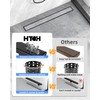 HTOH Shower Drain Offset for Bathroom: 18-Inch Black Linear Shower