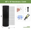 Tongmo 48" x 50' Black Hardware Cloth, 1inch Mesh Chicken