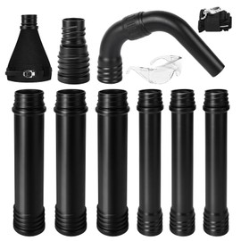 Buzzlett Universal Gutter Cleaning Kit for Leaf Blowers, 9.3 Feet Long Gutter Cleaning Tools to Easily Clear Roof Leaves and Debris, Compatible with Most Brands of Blowers, Black