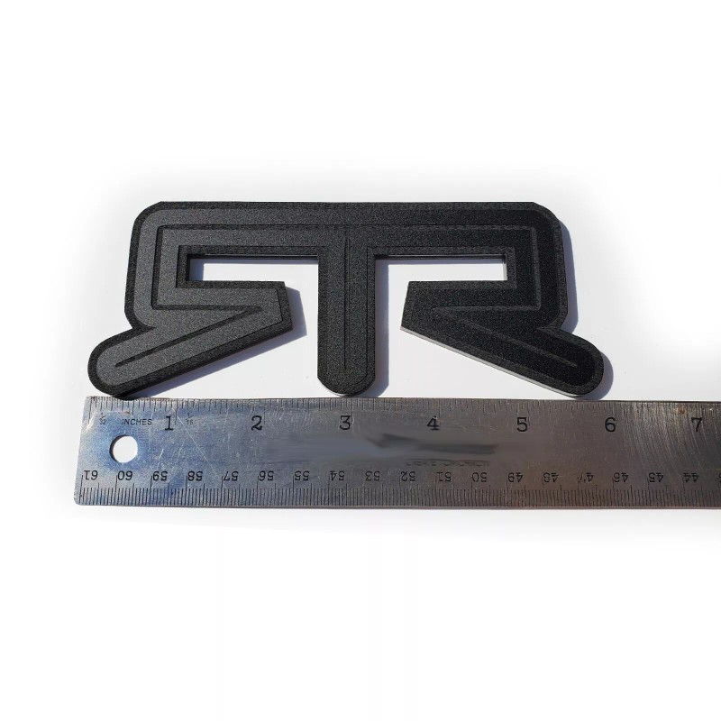 FMS Gear (1) WHITE RTR Emblem Fits FORD MUSTANG Rear