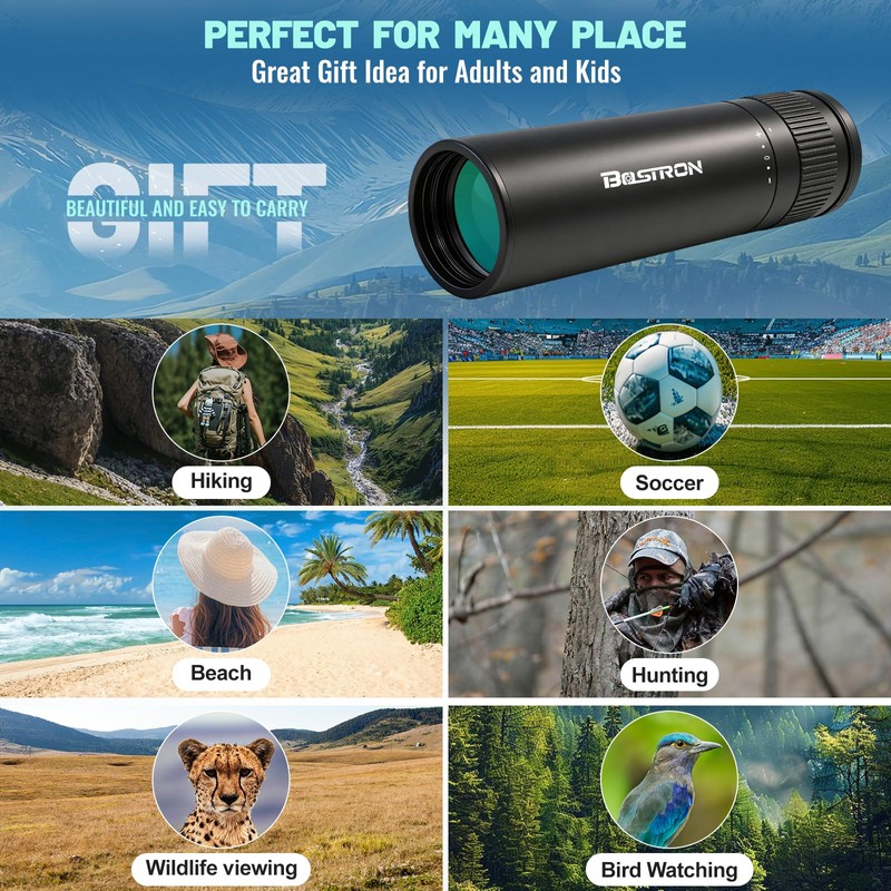 10x32 Monocular Telescope for Adults Handheld Telescope for Concert,Matches