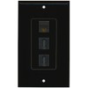 RiteAV - 1 Cat6 Black Ethernet Port and 2 HDMI