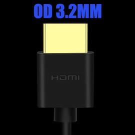 tunghey Ultra-Thin HDMI to HDMI Cable, Ultra Soft & Thin HDMI to HDMI Cord, Extreme Flexible & Skinny HDMI Wire Support 3D/4K@60Hz, 2160P, 1080P (1M)