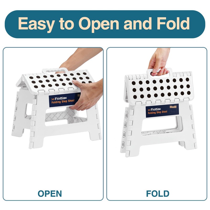 Flottian 9" Folding Step Stool for Adults and Kids Holds