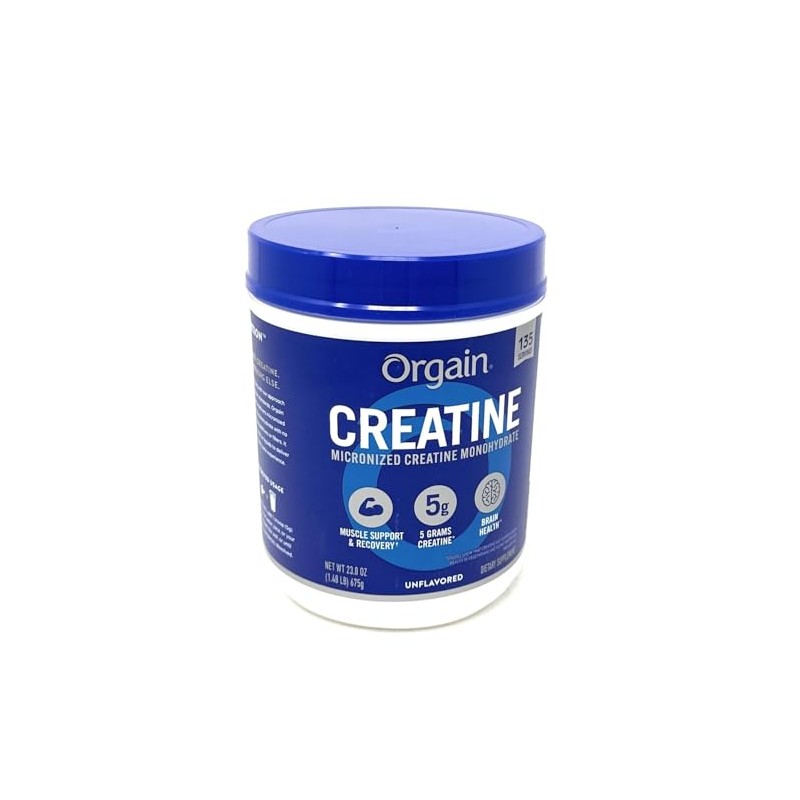Orgain 5g Micronized Creatine Monohydrate, Unflavored, 1.48lbs