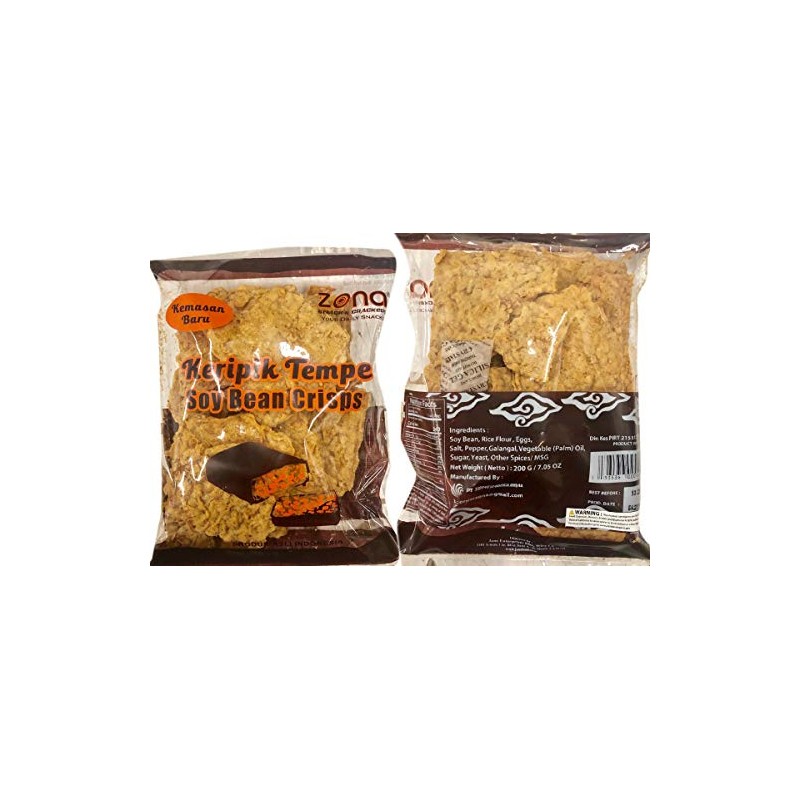Keripik Tempe (Soy Bean Crips) - 6.8oz (Pack of 3)