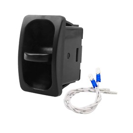 Air Spring Activation Switch with Connecting Line Fit for Seat Air Lift Valve Switch Paddle Type Push to Snap Tab ON Off ON Compressor Accessory ABS Electric Cab Air Ride Suspension Control Switch
