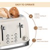 4 Slice Toaster Roter Mond Retro Stainless Steel with Bagel