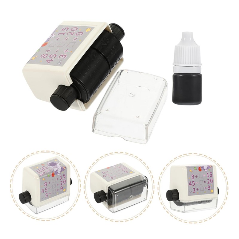 Gadpiparty 2sets Math Roller Stamp for Boy Girl Self-inking Addition