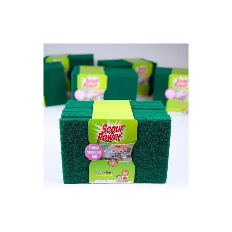 Fibra Verde Premium Para Lavar Multiuso Hogar O Trabajo 10pz