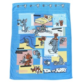 Rivere Tom and Jerry Nap Blanket, Blanket, Large Bath Towel, 100% Cotton, Nursery, Kindergarten, Cute, Kids, Summer