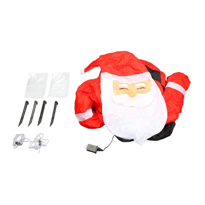 4.92ft Inflatable Outdoor Santa Decoration with Built in LEDs for