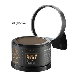 Instant Hair Root Cover Up, Hairline Powder Instantly Conceals Hair Loss, Waterproof Hairline Powder, 48 Hour Formula, Stain-Proof Hair Fibers (Light Brown)