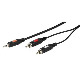 Vivanco Audio Cable 3.5 mm Jack Plug <-> 2x RCA Male 1.5 m (German Import)