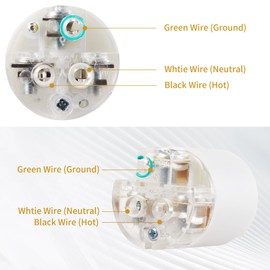 Suplevel Extension Cord Ends Male and Female 5 Set, 15 Amp 125 Volt NEMA 5-15 Heavy Duty Replacement Plug and Connector Set, Industrial Grade 3-Prong Straight Blade Grounding Type, 2P 3W ETL Listed