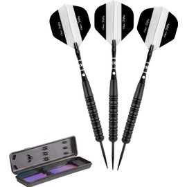 Elkadart "One Fifty Steel Tip Darts with Storage/Travel Case, 20 Grams, Black