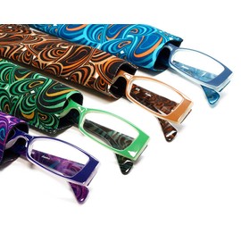 Calabria Victoria Retro Designer Reading Glasses +2.50 Multi 4 Pack Women Vintage Readers Distortion Free Durable