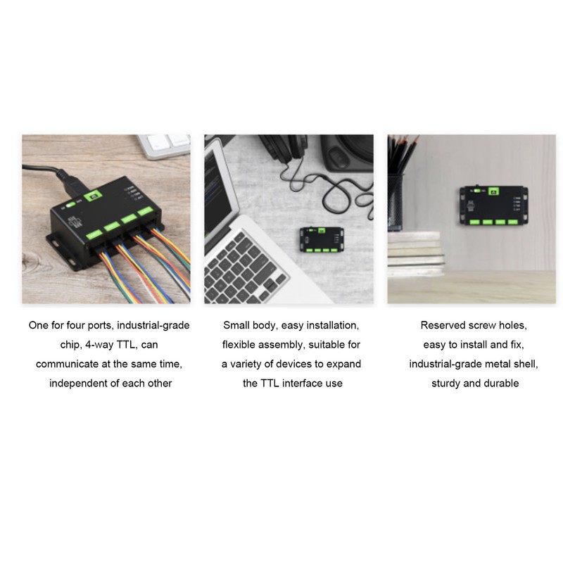 USB to UART Adapter Aluminum Alloy Shell USB TO 4CH