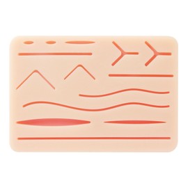 Harbin Design Large Premium 3-Layer Suture Practice Pad w/Wounds on Anti-Slip Base (7.2" x 5.2") | The Original - Will Not Easily Separate, Tear, Rip | for Practicing Suturing Doctors,Students