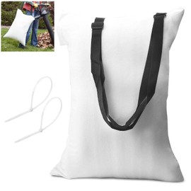 Universal Leaf Vacuum Blower Bag Compatible with Worx Craftsman Toro Black-Decker Husqvarna Leaf Blower Vacuum/Leaf Blowers - Bottom Zip Replacement Bag, Leaf Blower Bag White