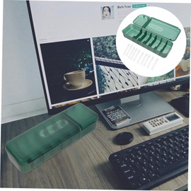 KOMBIUDA 1 Set Cable Storage Management Box Cord Organizer with Cover for Desk Electronics Storage and Quick Access for Use