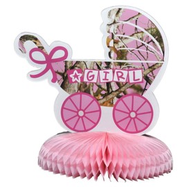 Pink Camo34;It's a Girl34; Centerpiece (Each) - Party Supplies