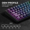 Catekro Topographic Keycaps, OEM Profile 118 Keys, Side Engraved, Transparent
