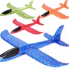 PUREZON Foam Airplane Toy, 4 Pack, 17 Inch, 4 Colors