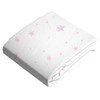 Kushies Baby Change Pad Fitted Flannel Sheet, Pink Scribble Stars