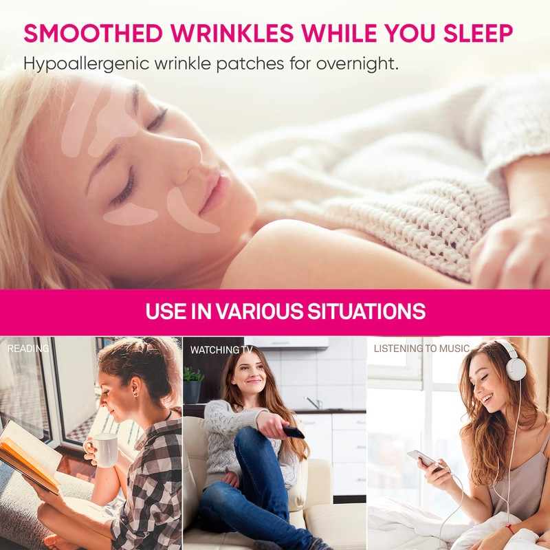 Adellina Facial and Forehead Wrinkle Patches: Face Wrinkle Treatment for
