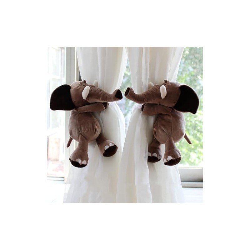 Decorative Curtain Tiebacks Elastic Fasterner Cartoon Animated Figure Curtain Holdbacks
