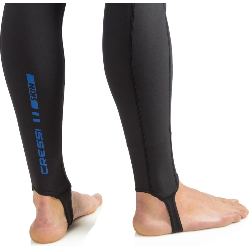Cressi Skin Full Body Rash Guards, Black/Blue, XL
