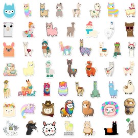 50 Pieces Funny Llama Stickers Waterproof Decals Vinyl Cute Animal Alpaca Camel Theme Sticker Laptop Stickers Waterproof Vinyl Bottles Stickers for Computer Phone Motorcycle Camel Theme Party
