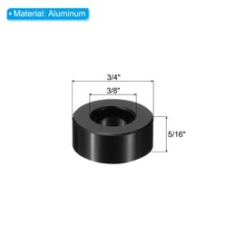 PATIKIL M10 Aluminum Spacer, 5 Pieces Metal Spacer Aluminum 3/8" ID x 3/4" OD x 5/16" L Aluminum Spacer for 3/8" or M10 Screw Bolts