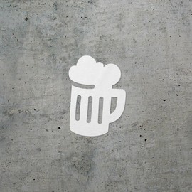 Decal Stickers of New Year Beer (White) (Set of 2) Premium Waterproof Vinyl Decal Stickers for Laptop Phone Accessory Helmet Car Window Mug Tuber Cup Door Wall Decoration - BICVER1d86802WHW19Y24