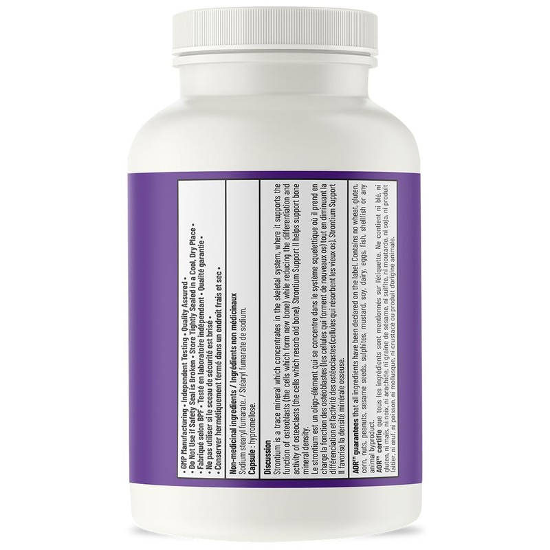 AOR - Strontium Support II 341mg, 120 Capsules - Bone