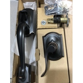 Schlage FE285 CAM ACC 716 CAM Camelot Handleset Interior Lever Aged Bronze LH