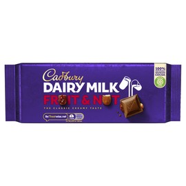 Cadbury Dairy Milk Fruit & Nut Bar, 180g