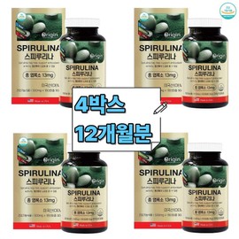 Middle aged Elderly Elderly Elderly Elderly Elderly Grandparents Parents Mom Dad Holiday gift Chuseok Lunar New Year Origin Spirulina, 180 tablets, 4 boxes / 중 장년 노년 노인 층 노약자 할아버지 할머니 부모님 엄마 아빠 명절 선물 추석 설날 오리진 스피루리나, 180정, 4박스