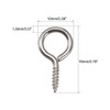 uxcell 0.75" Small Screw Eye Hooks Self Tapping Screws Carbon